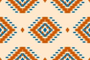 etnisk ikat sömlös mönster i stam. amerikansk, mexikansk stil. aztec geometrisk prydnad skriva ut. vektor