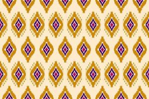 abstrakte ethnische Musterkunst. ikat nahtloses muster traditionell. amerikanischer, mexikanischer Stil. vektor