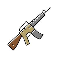 gevär vapen färg ikon vektor illustration