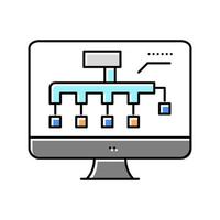 HVAC-Layout-Design-Farbsymbol-Vektorillustration vektor