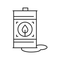 Eco Fuel Barrel Symbol Leitung Vektor Illustration