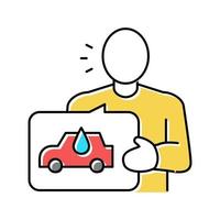 Kundenselbstautowaschservice Farbe Symbol Vektor Illustration