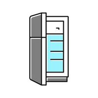 Kühlschrank elektronische Kühlgeräte Farbe Symbol Vektor illu