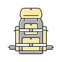 Camp Pack Farbsymbol Vektor Illustration