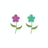 einfacher Blumenlogo-Designvektor, Naturlogoinspiration, Pflanzenlogodesign vektor