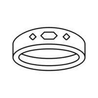 Ringe Schmuck Symbol Leitung Symbol Vektor Illustration