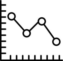 Liniendiagramm-Vektorsymbol vektor