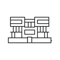 Villa Haus Linie Symbol Vektor Illustration