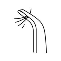 falsche wimpern halten pinzette linie symbol vektor illustration