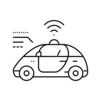 Smart Auto selbst Fahrzeuglinie Symbol Vektor Illustration