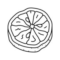 Zitrone getrocknete Früchte Symbol Leitung Vektor Illustration