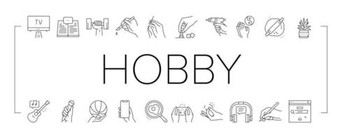 Hobby-Freizeit-Sammlungssymbole setzen Vektor