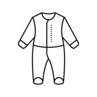 Körper Kleidung Baby Symbol Leitung Vektor Illustration