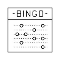 bingo spel linje ikon vektor illustration