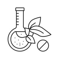 Natürliche Homöopathie Flüssigkeit Linie Symbol Vektor Illustration