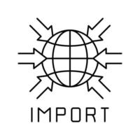import transport linje ikonen vektor svart illustration