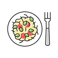 italienische Pasta Farbsymbol Vektor Illustration