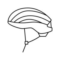 hjälm skydda för cyklist linje ikon vektor illustration