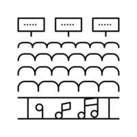 tribüne für publikum auf konzertlinie symbol vektorillustration vektor