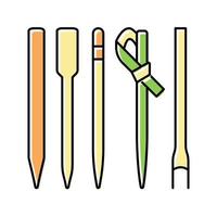 bambusspieße, farbsymbol, vektor, illustration vektor