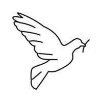 Taube Vogel Christentum Symbol Leitung Vektor Illustration