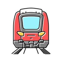 U-Bahn-Transportfahrzeug Farbe Symbol Vektor Illustration