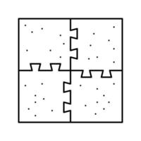 Puzzle Puzzle Kindergarten Symbol Leitung Vektor Illustration