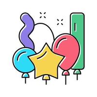 Formen Luftballons Farbsymbol Vektor Illustration