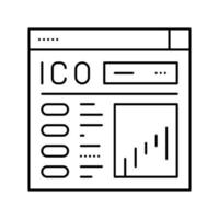 ico Marktlinie Symbol Vektor Illustration