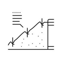 förstärkning av väg sluttningar linje ikon vektorillustration vektor