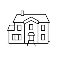Einfamilienhaus Symbol Leitung Vektor Illustration