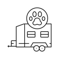 Tiertransport Anhänger Symbol Leitung Vektor Illustration