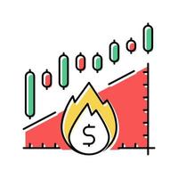 Stock Inflation Farbe Symbol Vektor Illustration