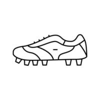Sneaker Schuh Fußballspieler Symbol Leitung Vektor Illustration