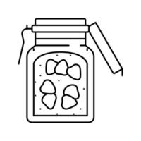 Erdbeermarmelade Symbol Leitung Vektor Illustration