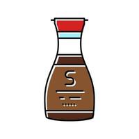 Soja-Flaschensauce Lebensmittelfarbe Symbol Vektor Illustration