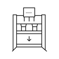 Sperrholz Kaltpresse Ausrüstung Symbol Leitung Vektor Illustration