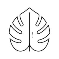 Pflanzenblattlinie Symbol Vektor Illustration