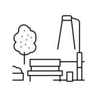 Bank Parklinie Symbol Vektor Illustration