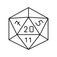 Numerologie Geek Symbol Leitung Vektor Illustration Zeichen