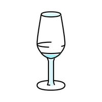 flytande vin glas Färg ikon vektor illustration