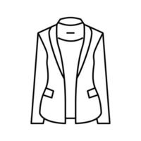 Blazer Oberbekleidung weibliche Linie Symbol Vektor Illustration