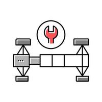 Aufhängung Reparatur Farbsymbol Vektor isolierte Illustration