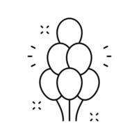 Ballon Bouquet Linie Symbol Vektor Illustration