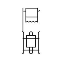 Toilettenpapierhalter Symbol Leitung Vektor Illustration