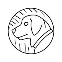 Hund chinesisches Horoskop Tier Symbol Leitung Vektor Illustration