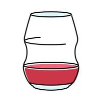 restaurang vin glas Färg ikon vektor illustration