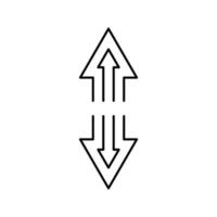 Pfeil-Scroll-Linie Symbol Vektor-Illustration vektor