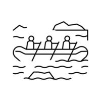 Rafting Extremsport Symbol Leitung Vektor Illustration