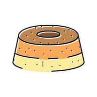 Essen Kuchen Dessert Farbe Symbol Vektor Illustration